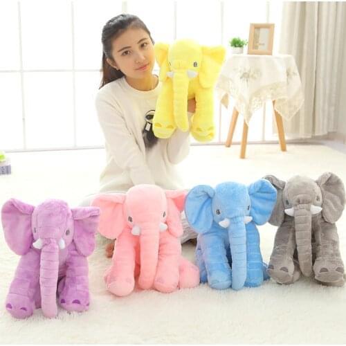 1pc 40cm New Fashion Animals toys Stuffed Soft Elephant Pillow Baby Sleep Toys Room Bed Decoration Plush Toys for kids