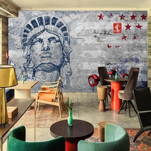 Custom 3d mural Personalized Europe and United States hand painted goddess bar restaurant background wallpaper