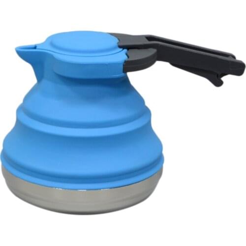 Portable Folding Silicone Water Kettle 1.5L Water Pot Outdoor Camping Travelling Hiking Kitchen Tools Tea Coffee Kettle