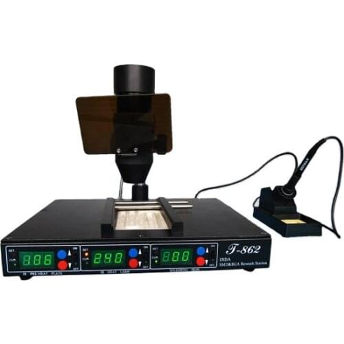 Puhui smt T-862++ BGA rework station, infrared soldering station for phone chips repair desoldering ,Taian