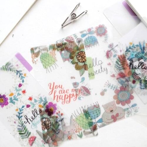 5pcs/lot Leaf Texture Paper Divider Index Separator for A5 A6 Loose Leaf Binder Notebook Students Filler Paper