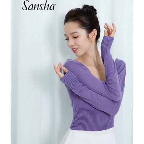 Sansha 100% Acrylic Knits Top Women Girls Warm Ballet Costume knitted Balllet Sweater KT4036