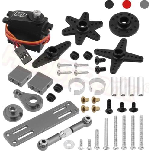 25T Metal Gears Servo Motor with Horn Mount Bracket Plate for MN-D90 MN-99 MN-91 FJ-45 1/12 RC Car Rock Crawler UpgradeParts