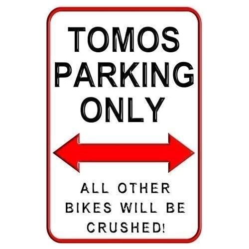 Tomos Parking Only Warning Aluminum Metal Sign Heavy Duty Tin Signs Decoration Signs