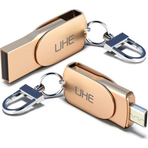 New design rose gold usb2.0 OTG usb flash drive 32gb 16gb pendrive memory disk for smart phone tablet metal u stick for PC