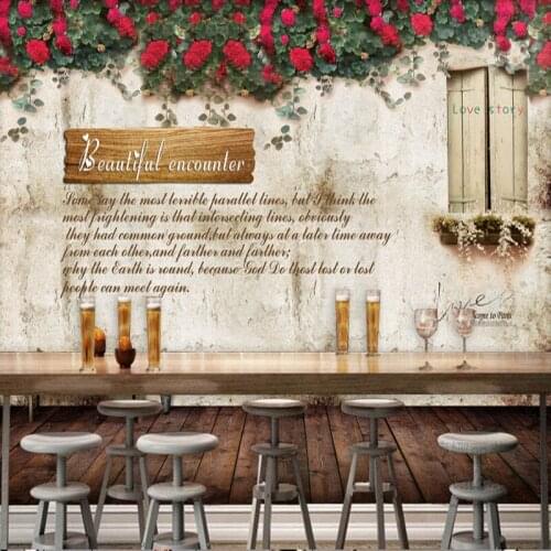 Dropship Colomac Vintage Wallpaper Retro Wall Beautiful Love Story Flower Wallpaper Papier Peint Mural Wallpapers Home Decor