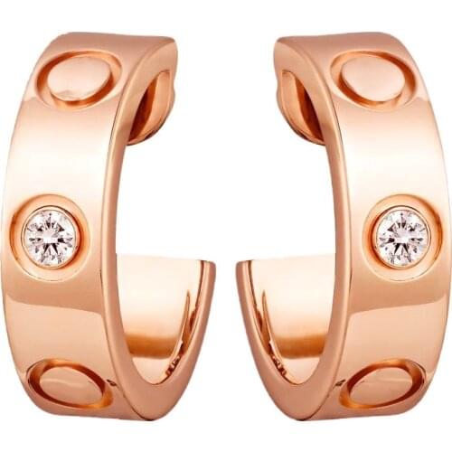 Top Quality Classic Cute Series Lovers Cute Earrings for Women.Stainless Steel Stud Earrings Pendientes Mujer Jewelry