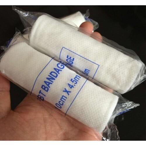 10 pcs/Lot PBT Elastic bandages White bandage First aid kit supplies for home care and wound fixation 5cmx4.5m 7.5x4.5m 10x4.5m