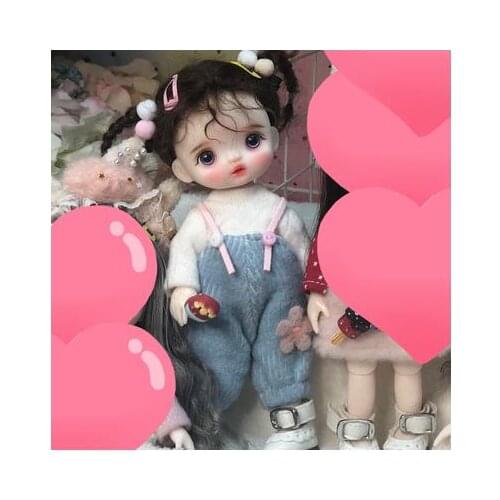 16cm Fashion Mini Wig BJD Doll Movable Joint Girl Dolls 3D Big Eyes Beautiful Cute DIY Toy Doll with Clothes Dress Up Doll