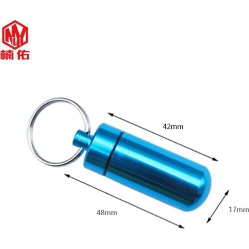 2PCS Mini storage Tank Sealed Warehouse Portable Mini Aluminum Alloy Medicine Bottle Box Outdoor Multifunction EDC Tool