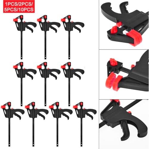 4 Inch Woodworking Bar F Clamp Clip Hard Grip Quick Ratchet Release Diy Carpentry Hand Vise Tools