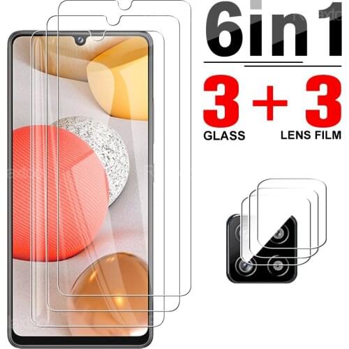 6 in 1 Tempered Protector Camera Lens Glass 9H For Samsung Galaxy A42 5G A a 42 5g HD Transparent Protective Screen Glass Film