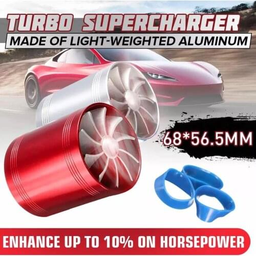 68MM X 65MM Universal Car Air Filter Intake Fan Fuel Gas Saver Supercharger MV77942B For Turbine Turbo Charger Turbochar
