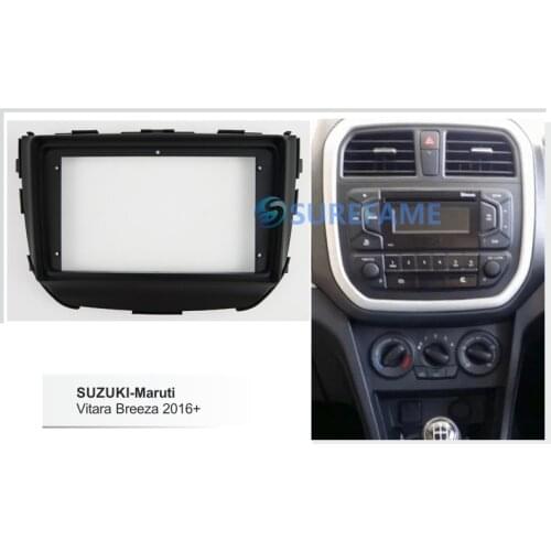 9 inch Car Fascia Radio Panel for SUZUKI Maruti Vitara Brezza 2016+ Dash Kit Install Facia Bezel Adapter Trim Plate Console