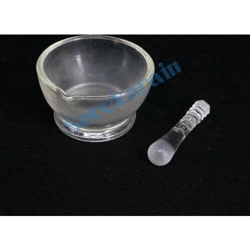 90mm Inner Diameter Apothecary Solid Glass Pestle and Mortars Bowl Set Grinding Mill Tool