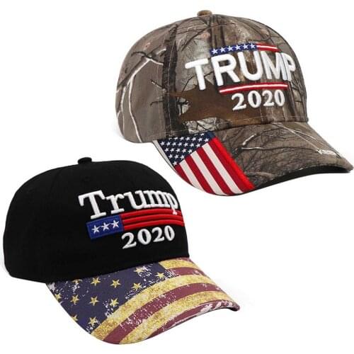 3D Embroidered Baseball Cap High Quality Durable Adjustable Trump 2020 US Presidential Election Hat For Women Men Unisex