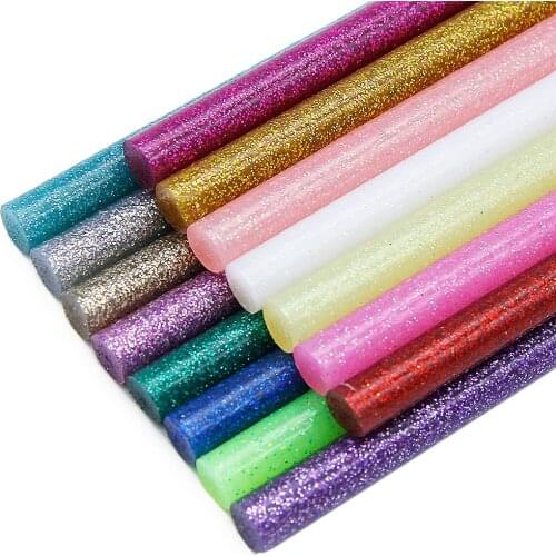 David accessories 25pcs/set 7x100mm Colorful Hot Melt Glue Sticks Adhesive Glitter Glue Sticks Professional Glue Gun,25Yc7566