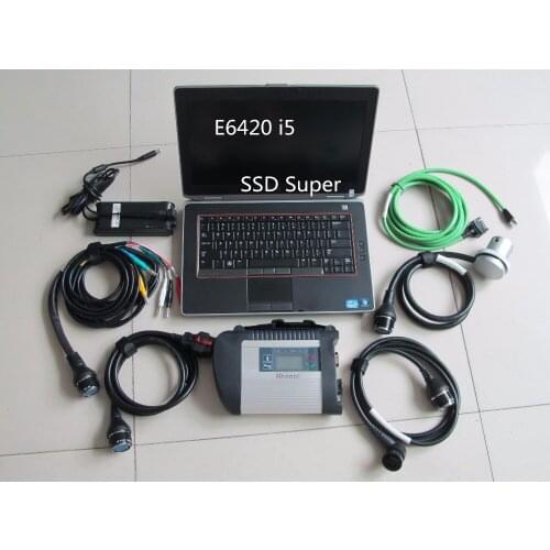 Mb star c4 diagnosis with laptop e6420 i5 cpu super ssd newest software sd connect wirelessTop qualitycompact 4 diagnostic tool
