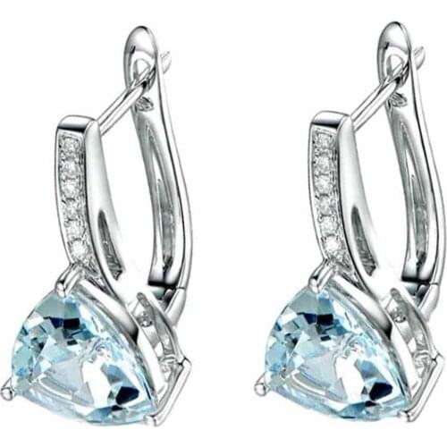 Elegant Women Faux Rhinestone Inlaid Drop Huggie Earrings Eardrops fashion