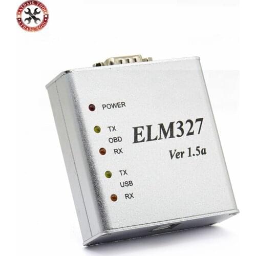 ELM327 Metal Aluminum OBD2 Auto Diagnostic Tool ELM 327 USB Metal Interface Code Reader Scanner V1.5/V1.5a
