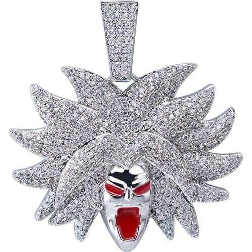 European And American Hip Hop Necklace Broly Micro-Inlaid Zircon Street Fashion Brand Couple Hundred Matching Accessories