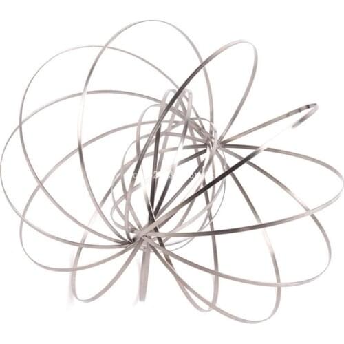 50pcs 3D Kinetic Shaped Flow Ring Spinner Ring Arm Slinkey Toy ST Flow Rings Kinetic Spring Bracelet Funny Toys Gift for Kids