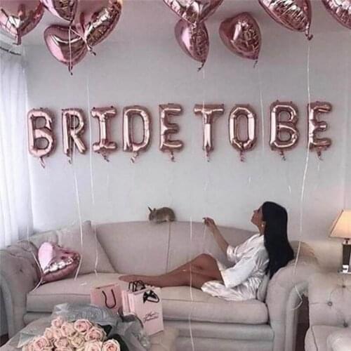 Team Bride To Be Wedding Decorations Foil Balloon Bridesmaid Satin Sash Bridal Shower Decor Bachelor Bachelorette Party Supplies