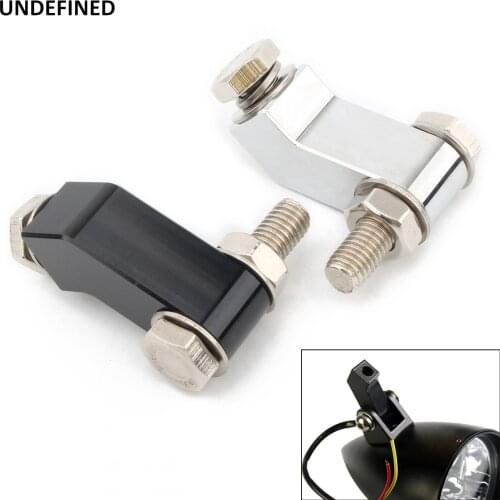 Motorcycle Headlight Mount Bracket Block Extension 3/4" I.D. Wide Mounting For Harley Honda Bobber Chopper Cruiser Universal