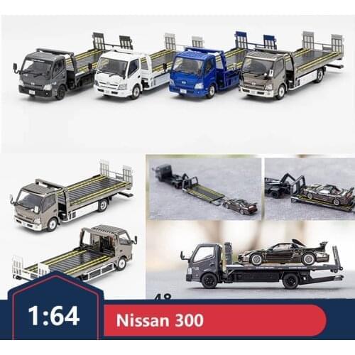 Gcd Hino 300 road wrecker truck 1:64 engineering trailer simulation alloy car model collection ornaments