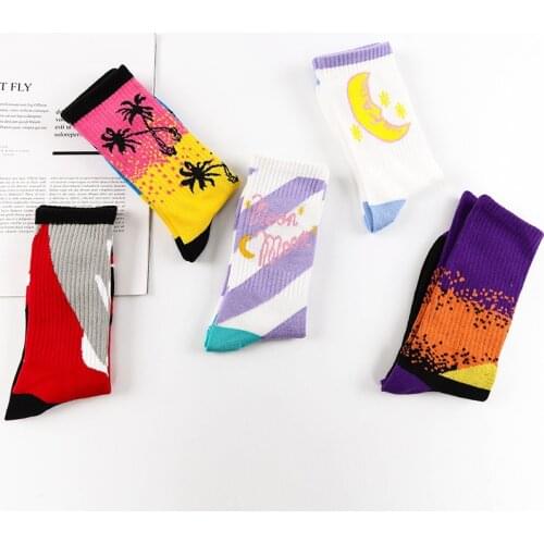 Men Stockings Happy Cartoon Cotton Unisex Fun Pattern Duck Bugs Bunny Mouse Dog Women Funny Socks Male Street Cozy Clearance