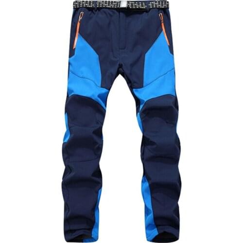 Fonoun Men Hiking Pants Fleece Thicken Warm Keep Waterproof Winter Windproof Breathable Scratch Resistant FN1583