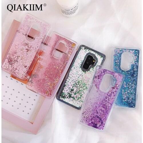 Love Heart Liquid Quicksand Soft Case for Samsung Galaxy J4 J6 A6 A8 A7 S8 S9 S10 Plus S10E M 10 20 30 A 40 50 60 70 Cases
