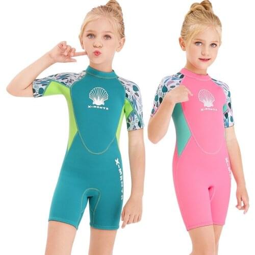 2.5MM Neoprene Wetsuits Kids Swimwears Diving Suits Shorts Sleeves Girls Surfing Children Rash Guards Snorkel Clothes