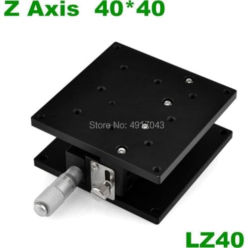 Z Axis 40*40mm LZ40 Optical Displacement Platform High precision micrometer Height adjustable Sliding stage Sliding table