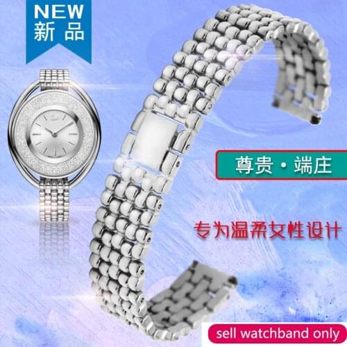 Stainless Steel Watch Strap Womens For Swarovski Armani Folli Follie Stainless Steel Belt Watch band 12 14 16mm