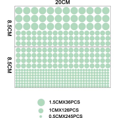 KW3255 407 dots luminous stickers 104 circlesFluorescent Star Sticker Childrens Room Bedroom Cartoon Wall Sticker