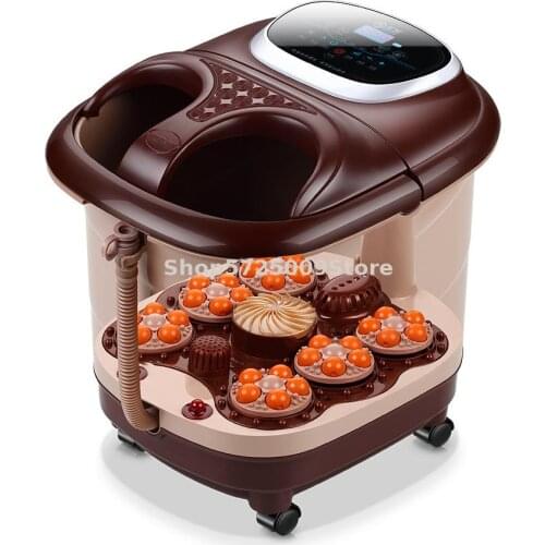 Foot Bath Full Automatic Massage Heating Foot Bath Foot Bath Fumigation Bubble Bucket Foot Therapy Machine Constant Temp