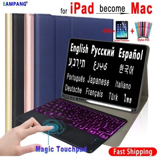 Magic TouchPad Keyboard for iPad Pro 11 9.7 10.5 Keyboard Case for iPad 10.2 9.7 2017 2018 Air 4 3 2 2020 2019 Spanish Keyboard