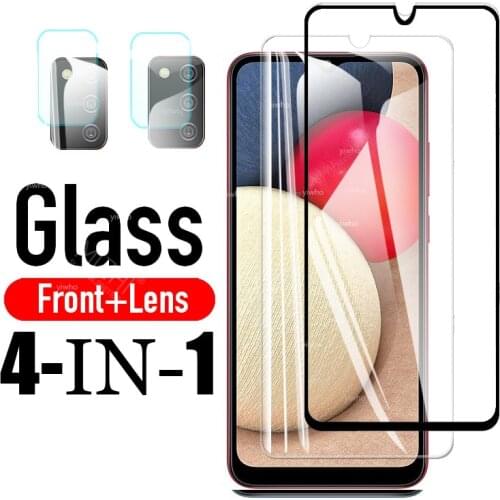 4-in-1 For Samsung Galaxy A02S Glass For Samsung A02S Tempered Glass Screen Protector For Samsung a 02 s 02s A025 Lens Glass