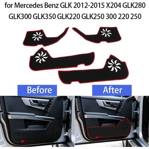 Side Edge Cover Protective Mat Protection Carpet Car Door Anti Kick Pad Sticker for Mercedes Benz GLK 2012-2015 Accessories