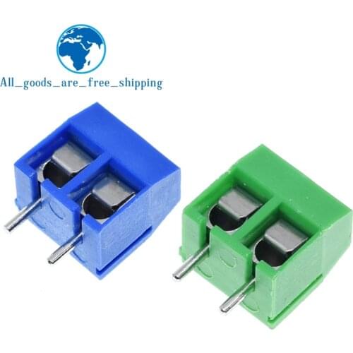 TZT 20pcs KF301-2P 301-2P 2 Pin Plug-in Screw Terminal Block Connector 5.08mm Pitch 2 Pin Screw Terminal Block good