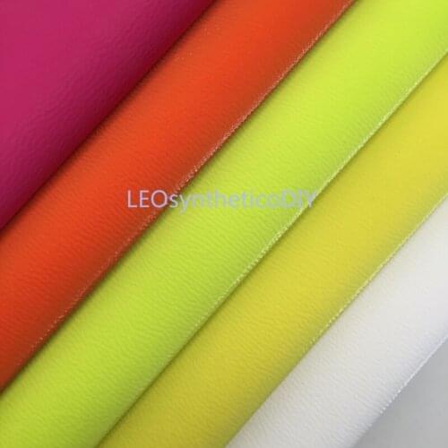 1PC 21X29CM Neon Faux Leather Fabric, Synthetic Leather Fabric Leather Sheets, PU Leather For Making Bows LEOsyntheticoDIY T356A