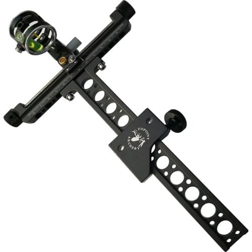 1pc Archery Bow Sight Micro Adjust 0.059 "Optical Fiber CNC Aluminum Alloy Compound Bow Sight with 4x Lens Shooting Accessories