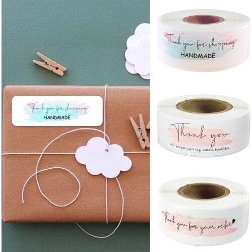 120pcs Thank You For Your Order Stickers Handmade Stickers Scrapbooking Package Adhesive Thank You Sticker Seal Labels