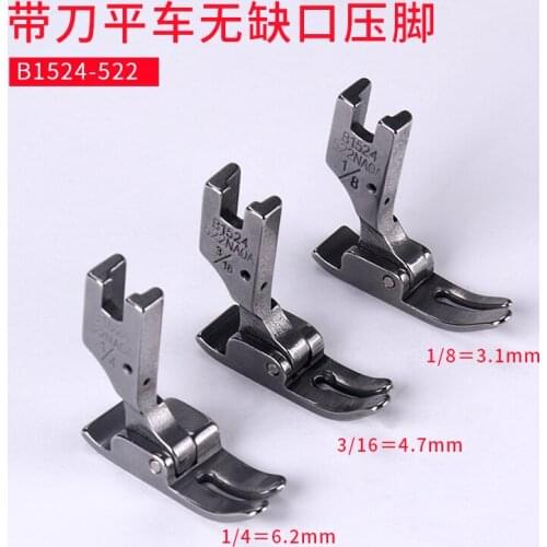 3pcs Sewing machine accessories Non-notched presser foot with knife flat B1524-522 Industrial sewing machine presser foot feet