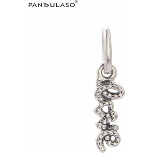 925 Sterling Silver Jewelry Bead Fits European Silver Charm Bracelet & Choker Heart Love Pave Stones Bead DIY Silver Jewelry