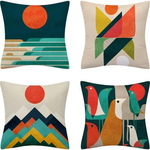 Abstract Hand Painted Art Pillowcase Living Room Bedroom Office Sofa Cushion Cover Home Decor Throw Pillow Cover