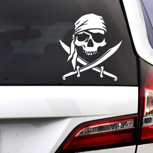 Car Stickers Skulls Blades Pirates Funny Creative Decoration for Trunk Windshield Auto Tuning Styling Vinyls
