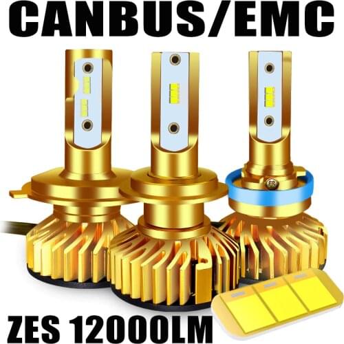 BAGELED Canbus H7 LED H4 Lamp H1 H3 HB3 9005 Led Headlight 9006 hb4 H11 H27 881 LED Headlamp 12000LM 72W ZES Chip Led bulb 12V