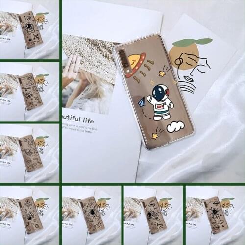 Case For Samsung Galaxy A6 A7 A8 2018 A3 A5 2016 2017 Case Silicone Cute Astronaut Soft Back Cover For Samsung A6 A8 Plus 2018